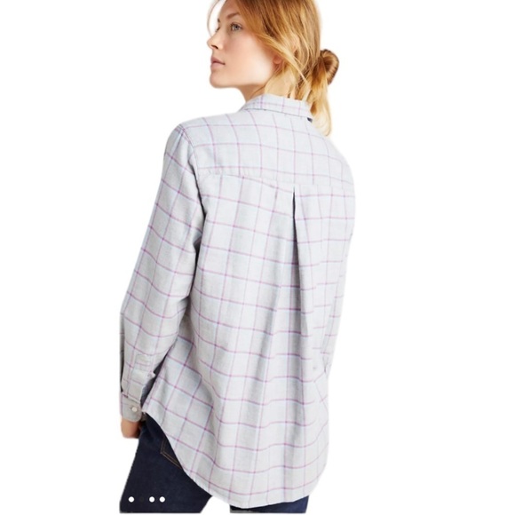 Grayson x Anthropologie - The Hero Flannel Buttondown Lightweight Shirt Sz 5/XL - Picture 2 of 11